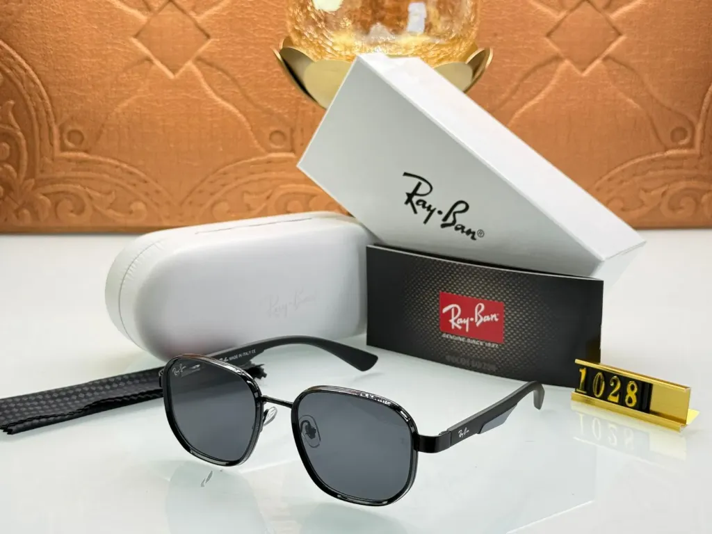 RAY BAN (Black, With Branded Case)