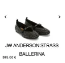 Women Zara JW Anderson Strass Ballerina Flats