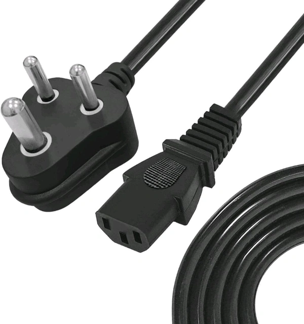 3 Pin Power Cable Cord For Desktop, Printer, CPU, Monitor etc (1.5 Mtr Length)