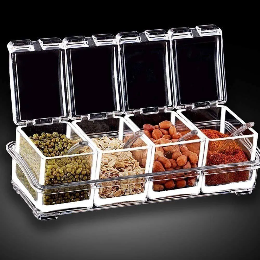 Acrylic Crystal Spice Rack (4 compartments)