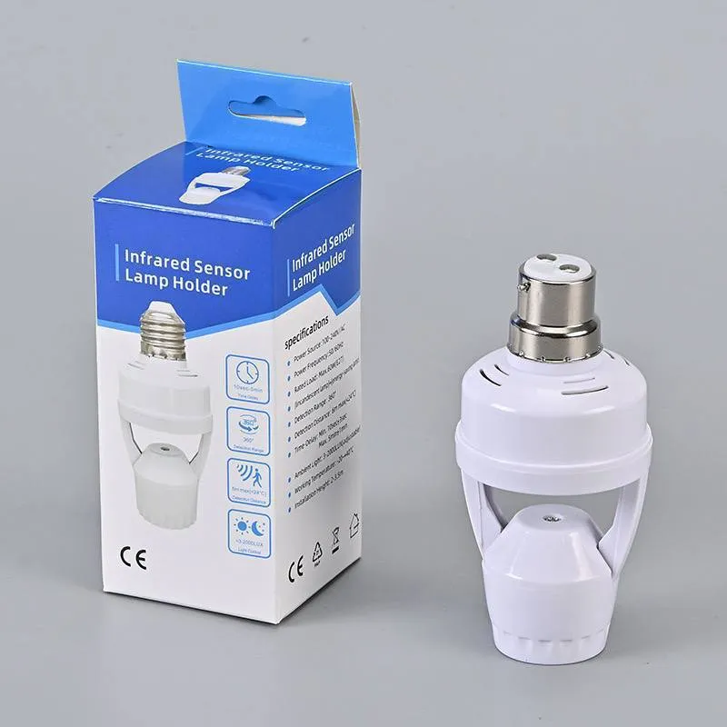 Motion Sensor Light Socket,Smart Lamp Bulb Holder Adapter Auto On/Off Light Control Suitable for Garage Basement Porch Storage Room