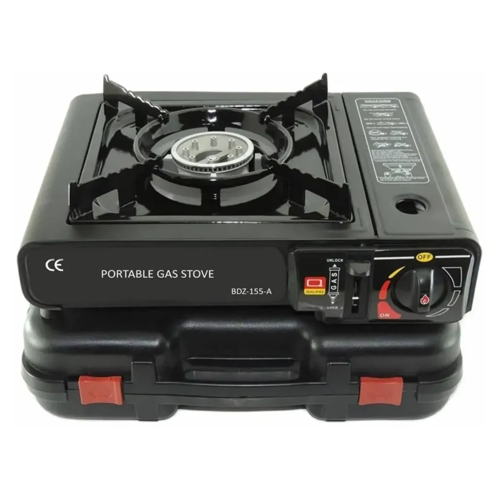 Portable Camping Stove with Carrying Case | 2 In 1 Portable Gas Stove | Portable Gas Stove | Rapid Gas Powered Single Burner Stove | Cooking Gas Chulha | Portable Propane or Butane Stove | Automatic Ignition Stove | High Power Butane Stove | Single Burner Butane Stove (2 In 1 Model)