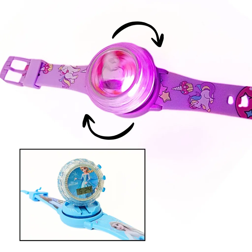 Digital Spinner gyrodial Glowing Watch Rotating Cap Music Watches for Kids, Boys & Girls