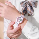 Watch Cute 3D Waterproof Quartz Silicone Strap Cartoon Children's Kuromi Melody Cinnamoroll Watches Student Gift {Random Color}