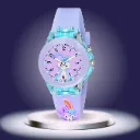 Kids Edition 3D Cartoon Analog Watch with Lights for Girls and boys |7 Color Glowing Disco Light Watch for Kids