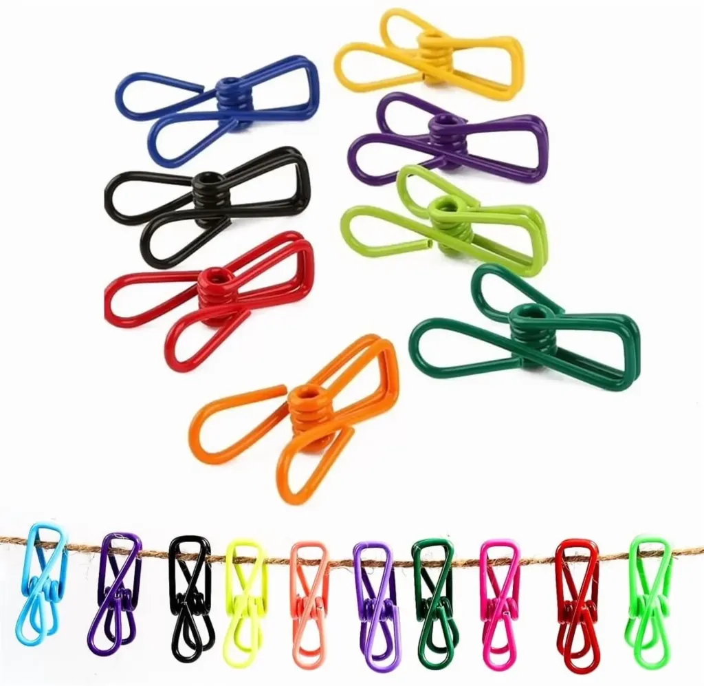 {12 Pcs} Chip Clips, Utility PVC-Coated Steel Clip for Food Package, Chips Bag, Clothes, Paper