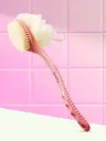 Bath Body Brush with Soft Comfortable Bristles Long Handle Gentle Exfoliation Improve Skin's Health and Beauty Wet or Dry Brushing Back Scrubber for Shower {Multicolor}