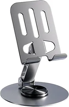 Metal Stand 360 Degree Rotation Portable Holder Desk Mobile Phone Holder Foldable Tablet Stand Mobile Phone Stand Compatible for Mobile Phones & Tablets and Other 