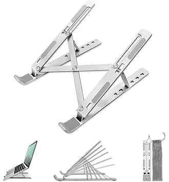 Foldable Aluminum Laptop Stand – Ergonomic Metal Laptop Riser