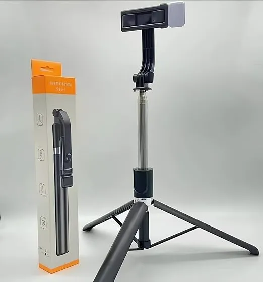 Mini LED Fill Light Tripod Selfie Stick 3 in 1 Multifunction Aluminium for Vlogging/Photography/Videography for All Mobile Smartphones