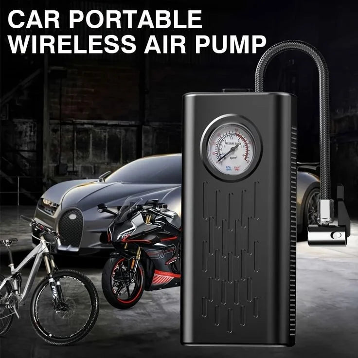 CAR PORTABLE WIRELESS AIR PUMP (RECHARGEABLE) Car , Bike ect…
