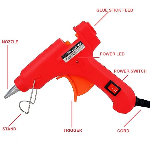 20 Watt 7Mm Hot Melt Glue Gun With On Off Switch