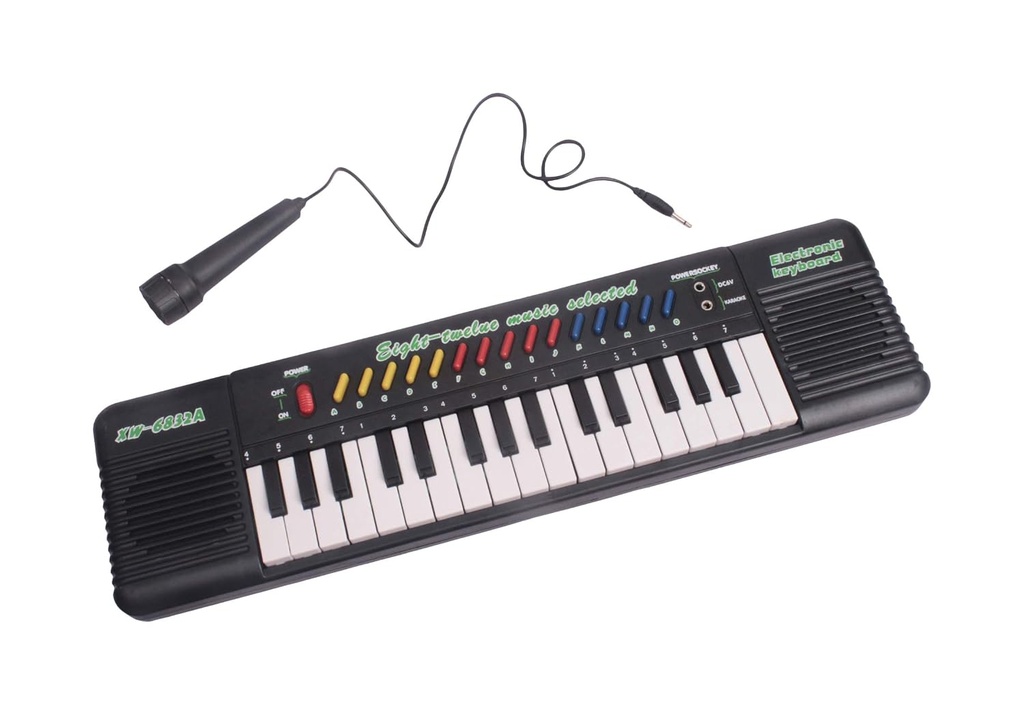 Kids Piano Keyboard with Mic | 32 Keys, 15 Built-in Sounds & Effects | Electronic Musical Toy for Boys & Girls Age 3-8 | Educational & Recording Keyboard for Beginners