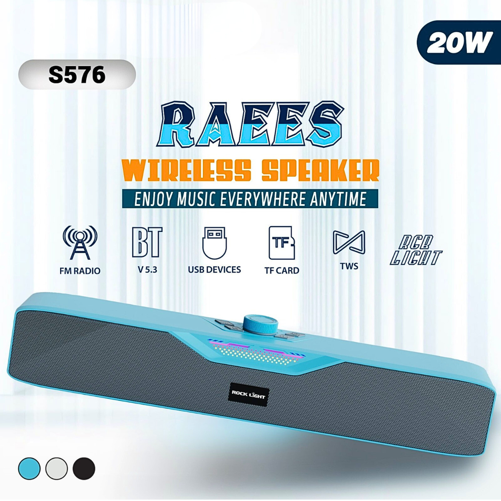 Multifunctional portable speaker with immersive sound - 20W (Bluetooth, Aux)