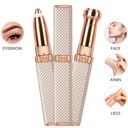 Eyebrow Trimmer for Women, 2 in 1 Rechargeable Facial Hair Remover with Replaceable Heads, Professional Painless Personal Hair Removal Eyebrow Razor with Indicator Lights