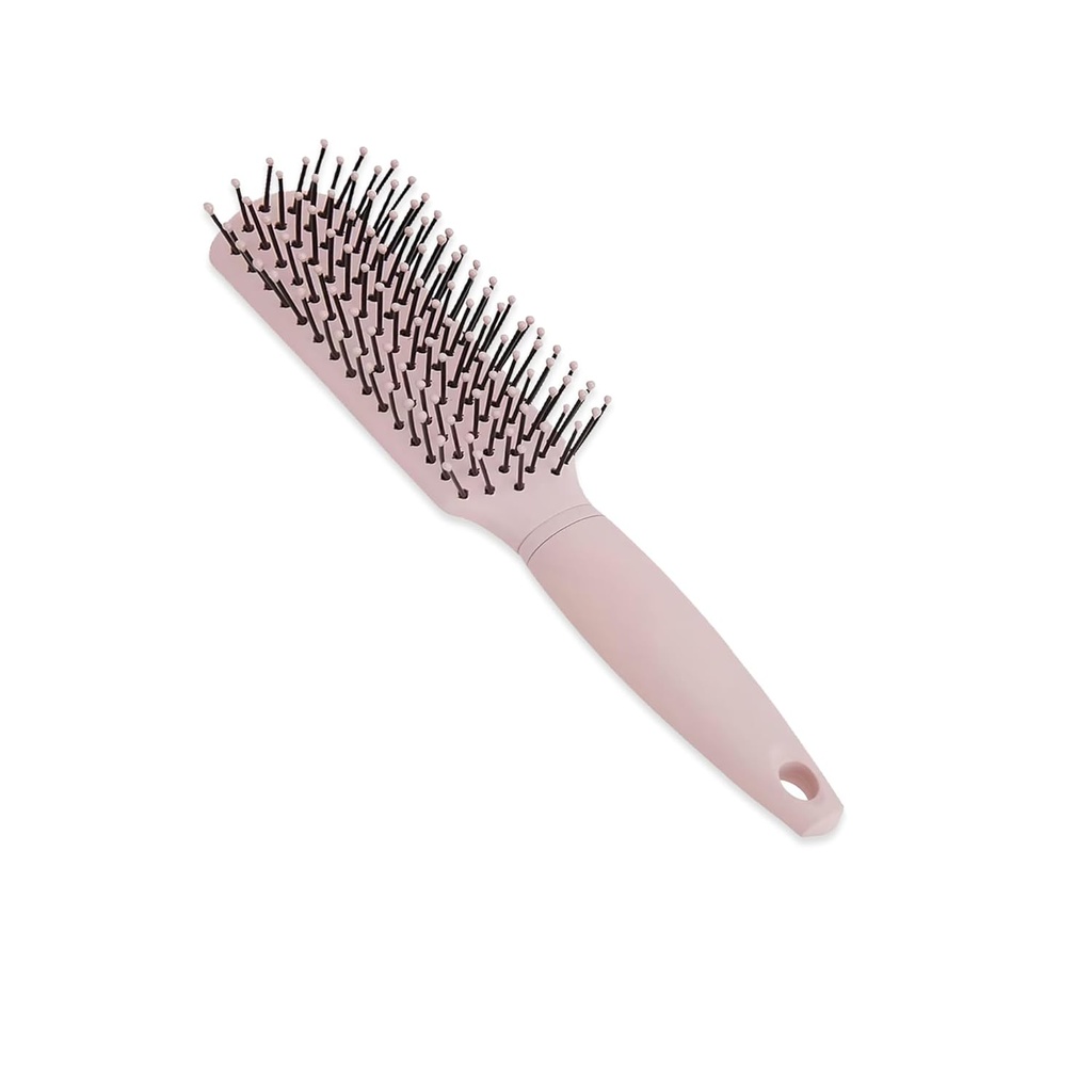 10188 Mini Grooming Flat Hair Brush with Strong & flexible nylon bristles | Anti static ball tips, For Grooming, Volumising & Back Brushing. (Pack of 2)