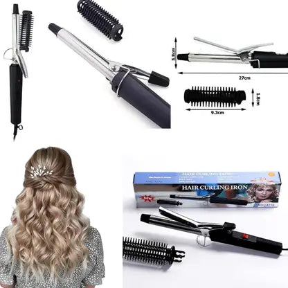 Electric Hair Curling Iron Hair Curler Roller with Revolutionary Automatic Curling Machine for Women (Black)