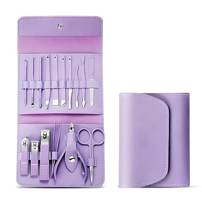 16 In 1 Manicure Kit Professional Nail Kit For Pedicure & Manicure, Pedicure Tools With Toenail Clippers