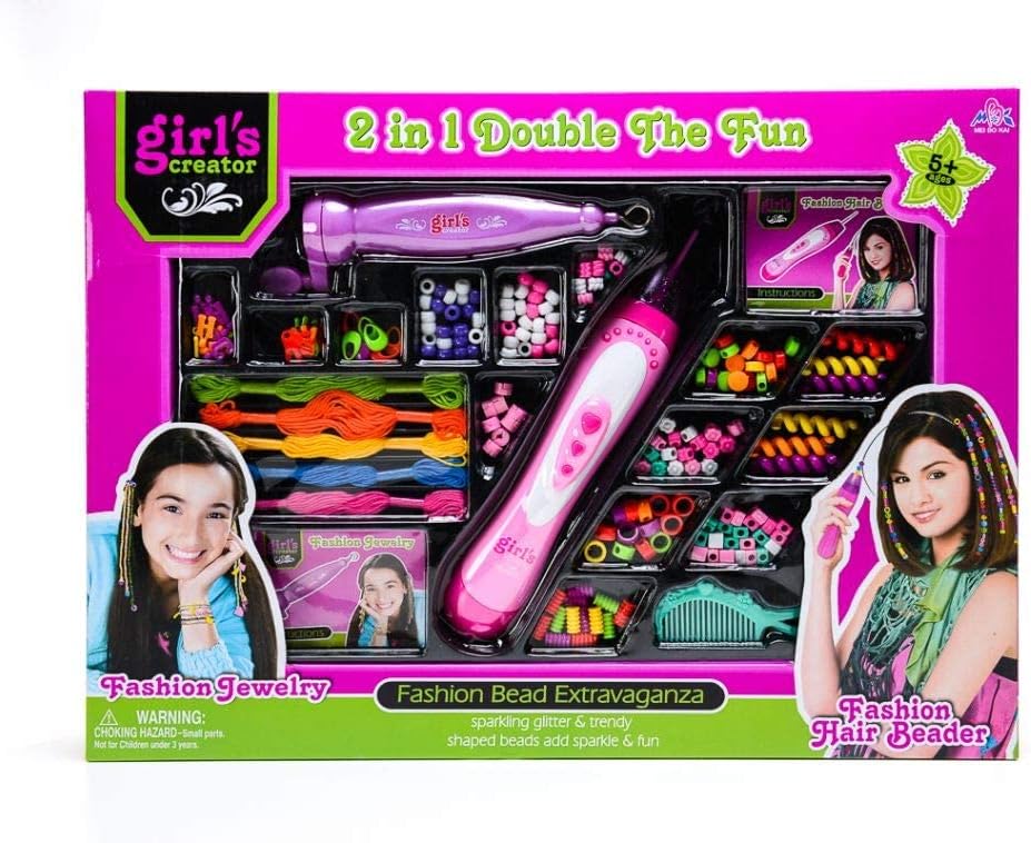 2 in 1 Beader Braider Hair Girls Set Fun Fashion Toy Size L | Other Preschool & Pretend Play | Preschool Toys & Pretend Play