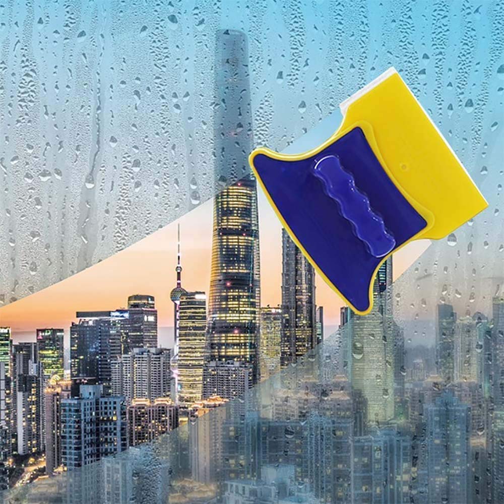 [magnetic-window-cleaner-double-side-glazed-square-two-sided-glass-cleaner-wiper-with-2-extra-cleaning-cotton] Magnetic Window Cleaner Double-Side Glazed Square Two Sided Glass Cleaner Wiper with 2 Extra Cleaning Cotton