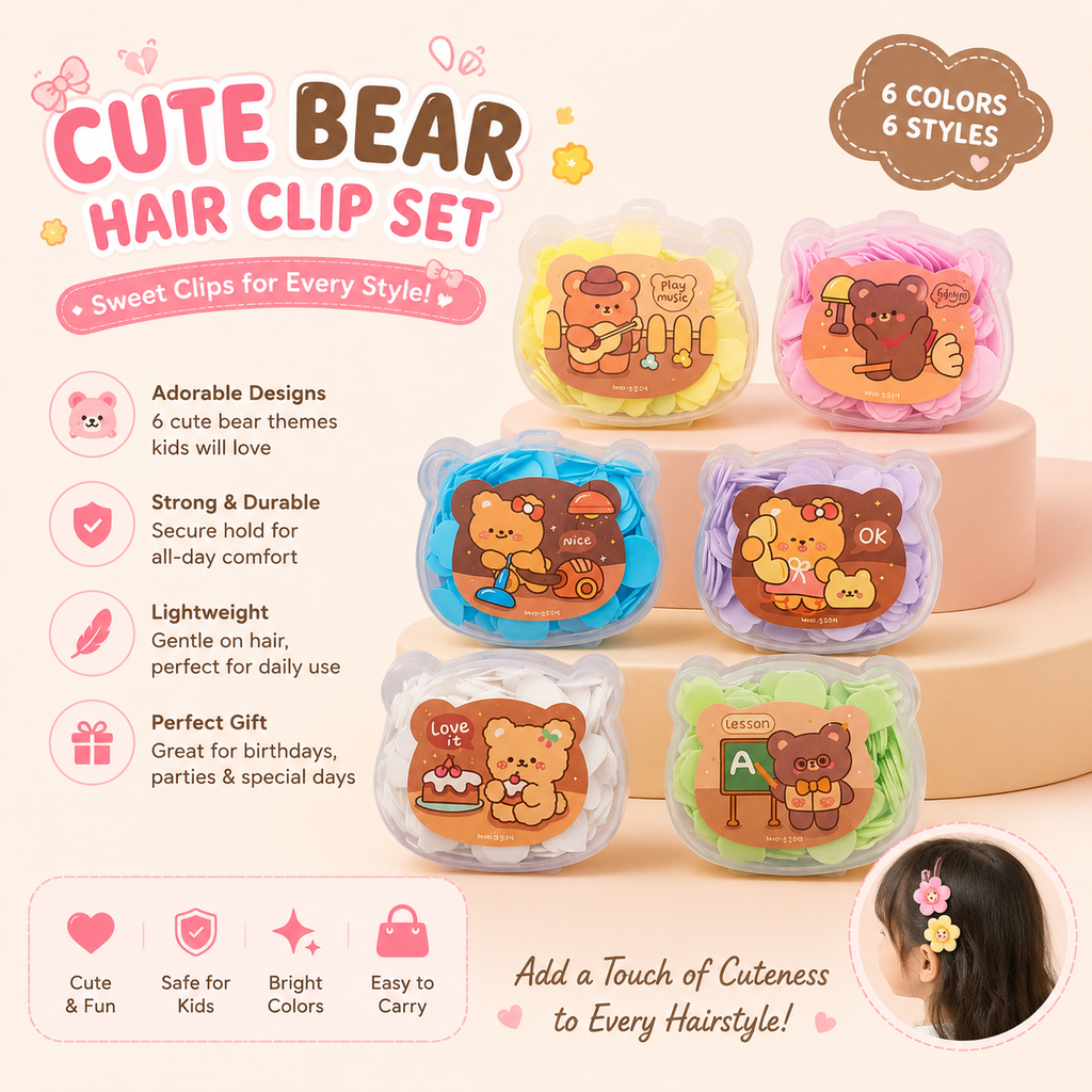 Teddy Bear Paper Soap Portable Hand Wash Soap - Travel Friendly Hygiene Accessory for Kids (Pack of 3)
