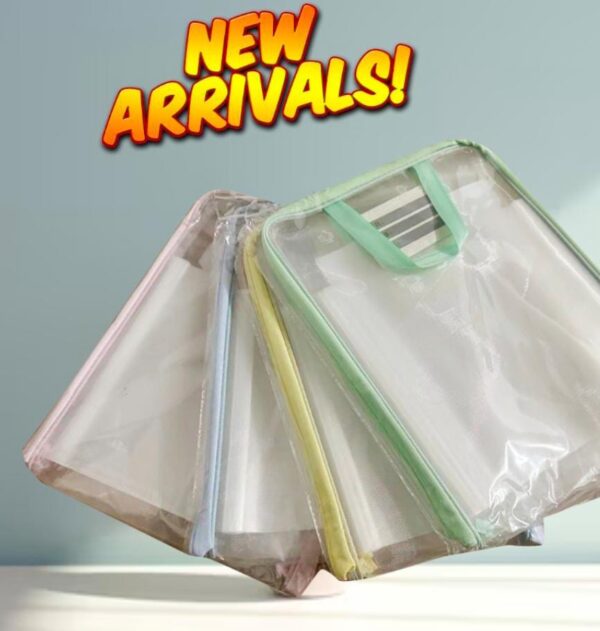 [11313-document-bag-mesh-zipper-pouch-zipper-file-bags-multicolor] Document Bag Mesh Zipper Pouch Zipper File Bags {Multicolor}