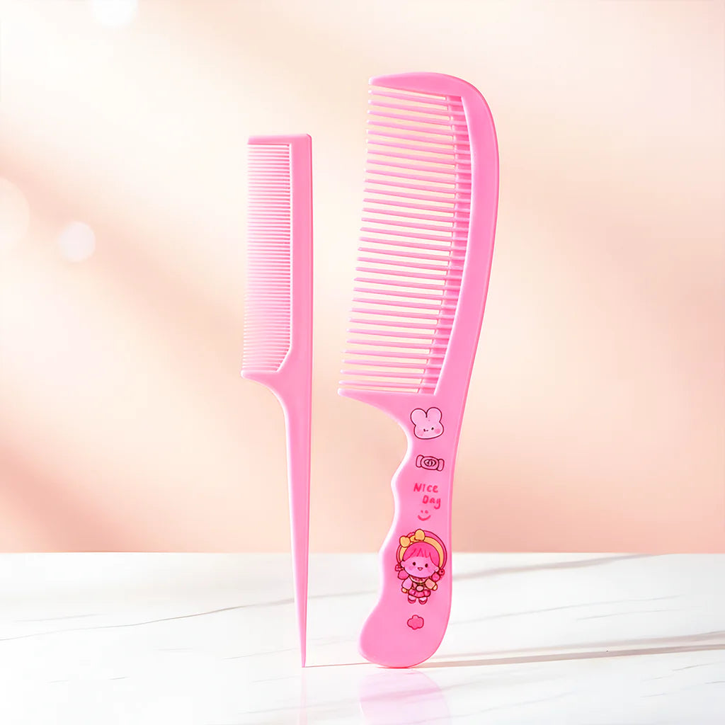 Mix-Design Cute Graphic Printed Hair Comb Set of 2