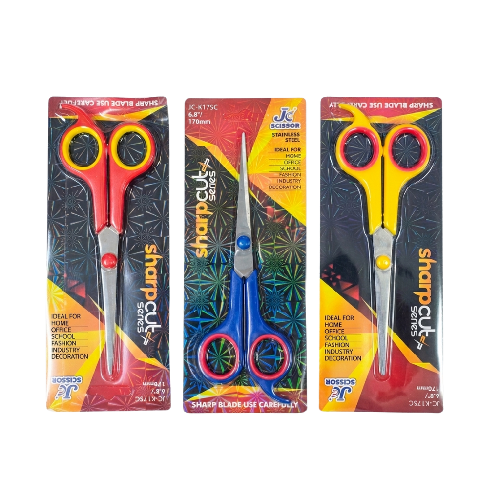 [jc-k17sc-plastic-multipurpose-scissors-for-home-random-color-170mm] Plastic Multipurpose Scissors for Home Random Color (170MM)