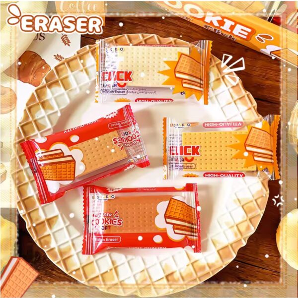[20926-chocolate-shape-pencil-eraser-for-kids-non-toxic-rubber-cute-candy-design-random-design] Chocolate Shape Pencil Eraser for Kids, Non-Toxic Rubber, Cute Candy Design {Random Design} (Pack of 3)