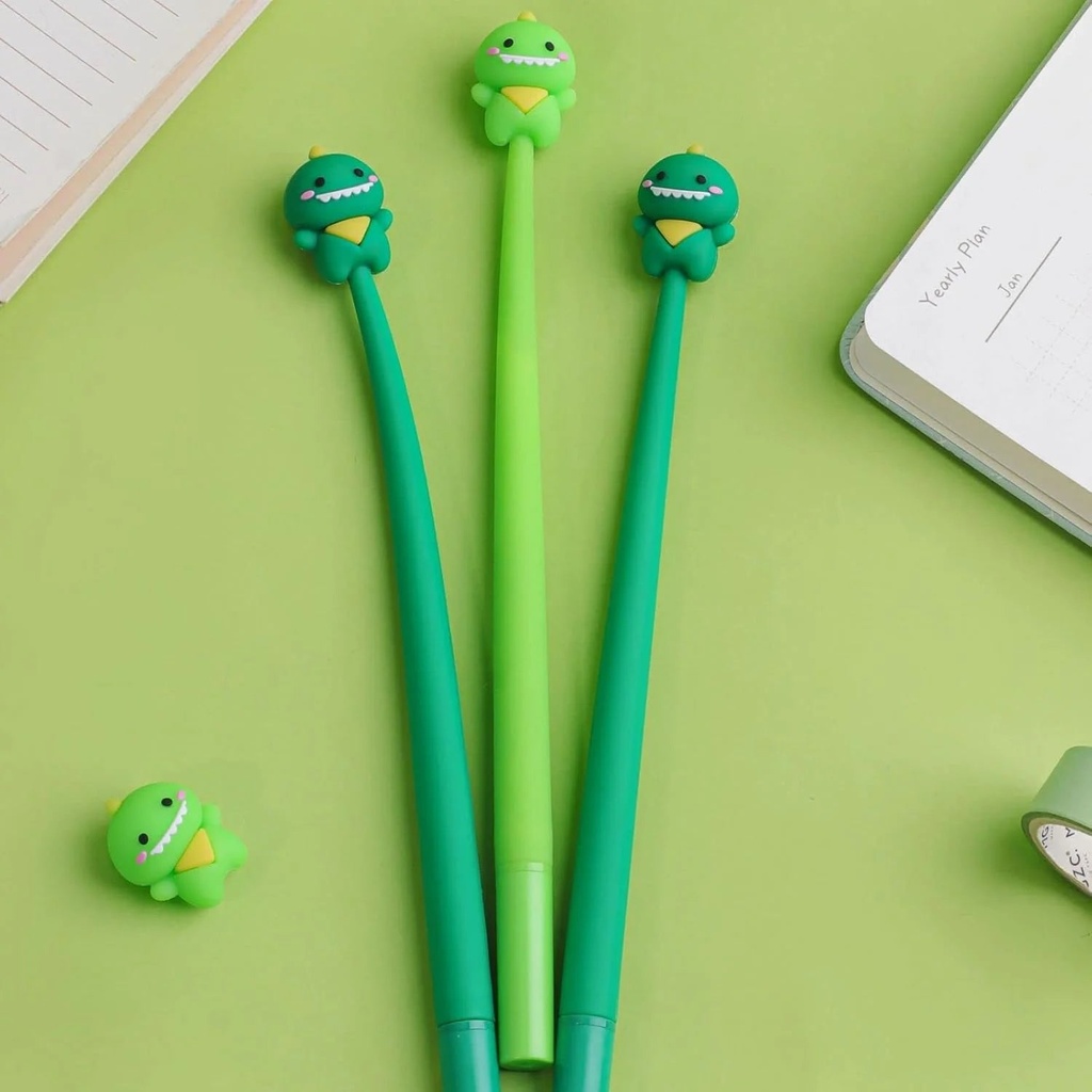 Silicone Shake Gel Pen – Silicone Gel Pen for Smooth Writing with Cute Cartoon Topper