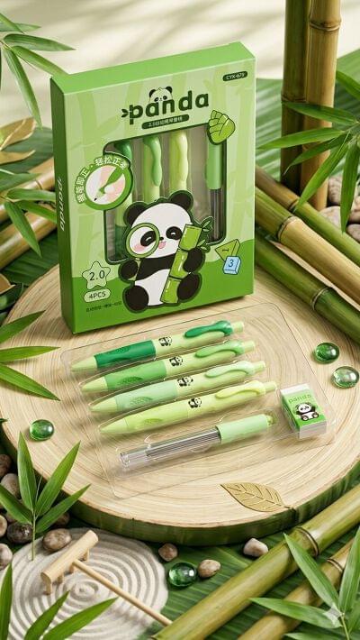 Cute Panda Cartoon Pencil Set of 5