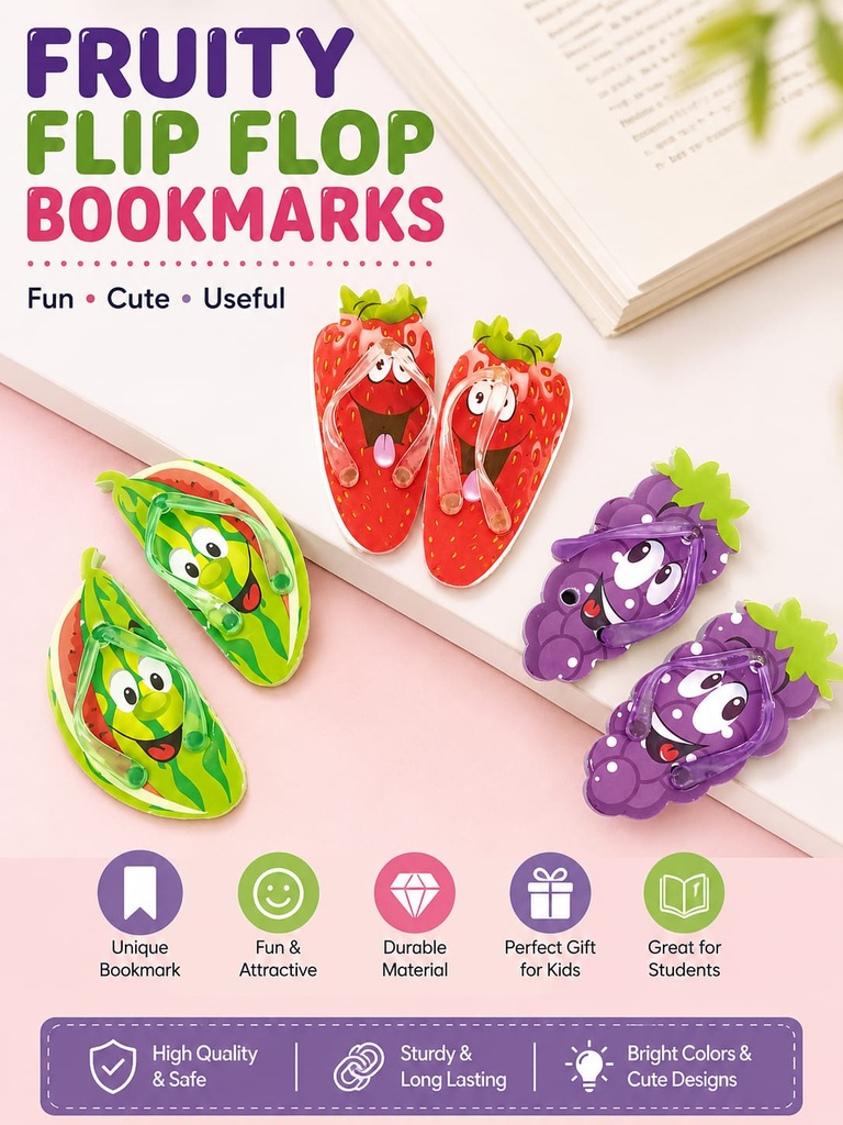 [20942-cute-watermelon-cartoon-slipper-eraser-mini-pencil-rubber-school-stationery-for-kids-return-gift-random-design] Cute Watermelon Cartoon Slipper Eraser | Mini Pencil Rubber | School Stationery for Kids | Return Gift {Random Design} (Pack of 4)