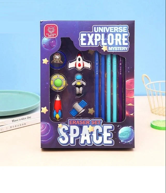 [1135-universe-space-theme-stationery-kit-box] Universe space Theme Stationery Kit Box