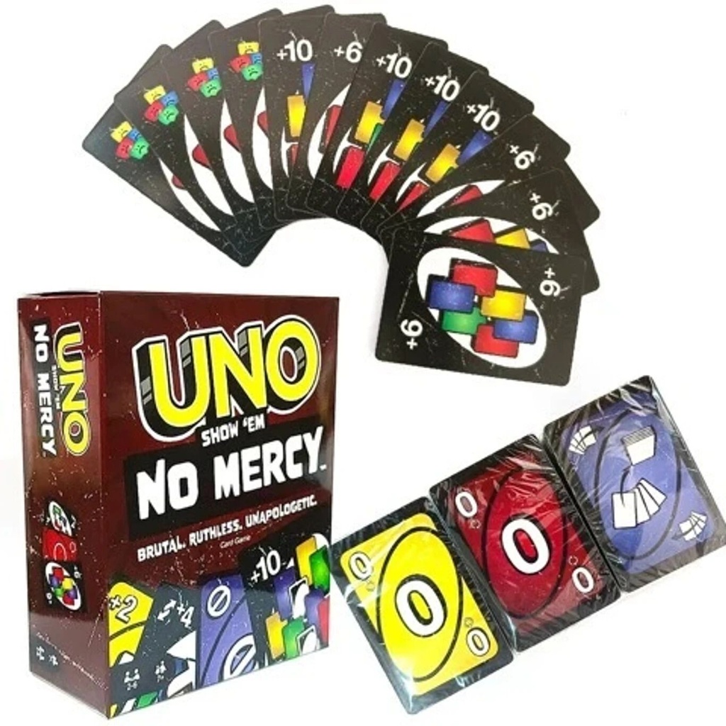UNO Show ‘em No Mercy Card Game for Kids, Adults & Family Parties and Travel with Ext,UNO Kid Uno Flip Side Card Game