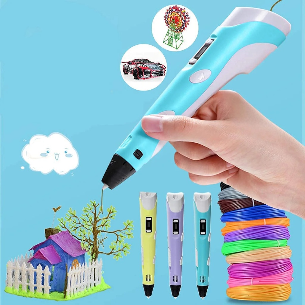 3D Pen Professional |3D Printing Drawing Pen With Different Color Abs / Pla Filament For Creative Modelling | Project And Education Purpose |Random Color