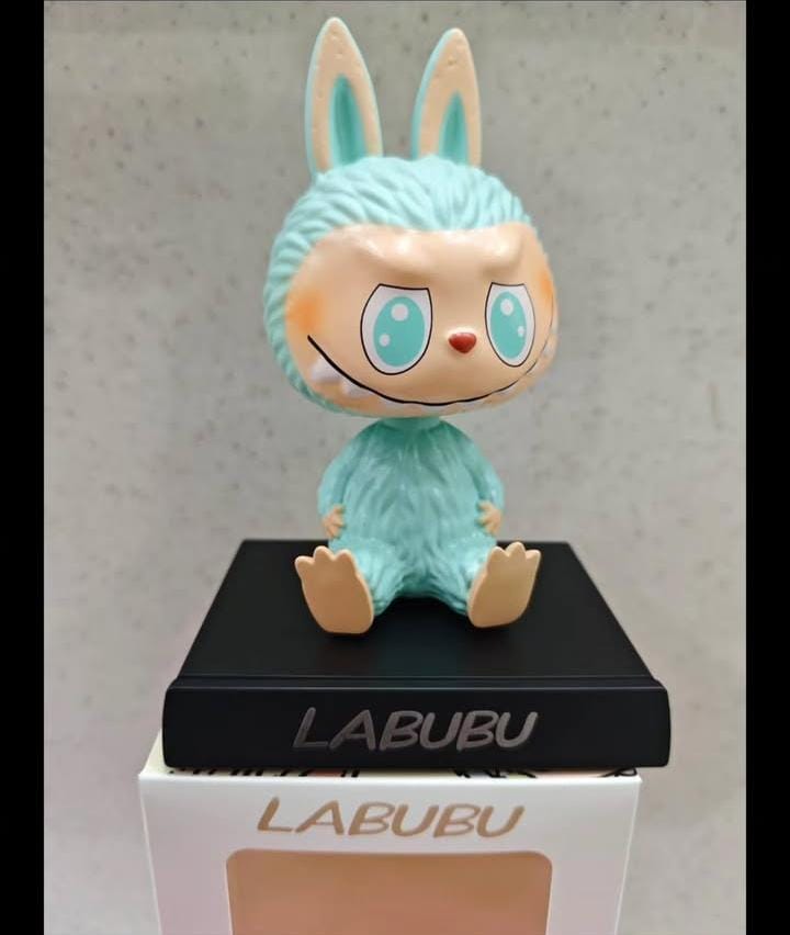 Super Hero Action Figure Limited Edition Bobblehead with Mobile Holder for Car Dashboard, Office Desk & Study Table- (Labubu)