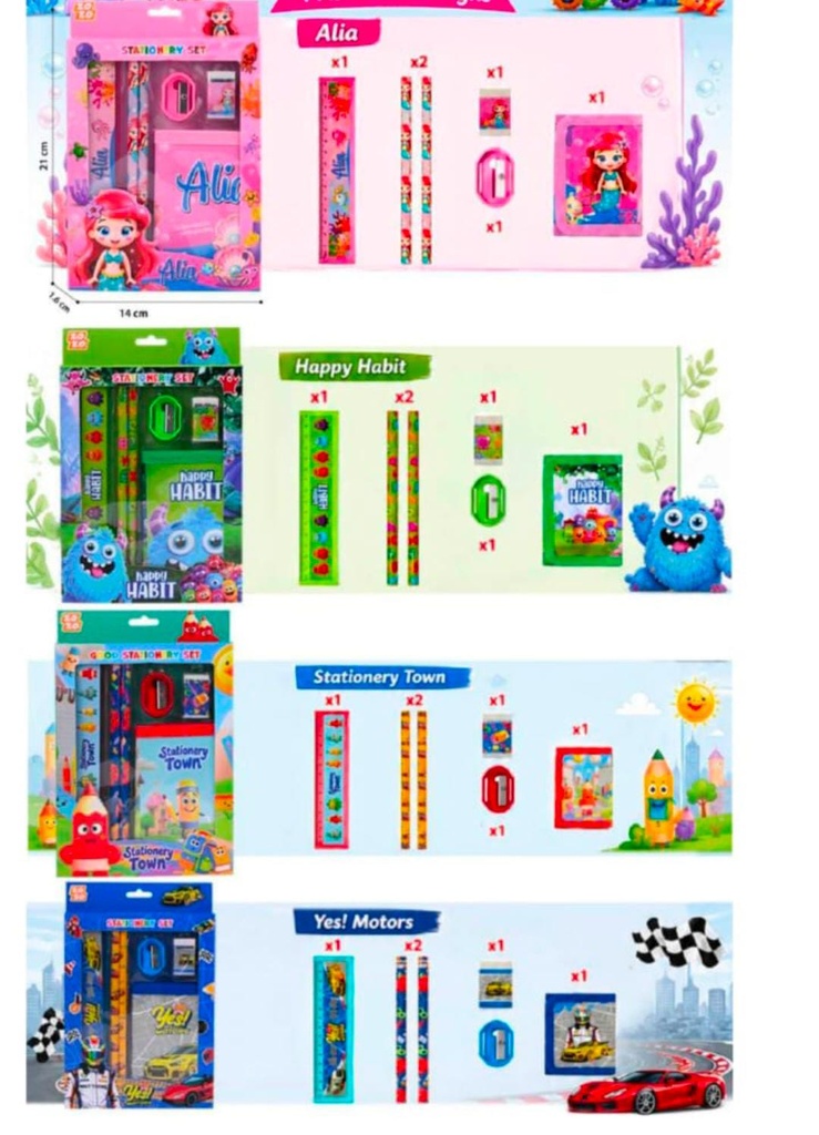 Stationery Gift Set for Kids , Cute Cartoon Pencil Case | Birthday Gift | School Essentials