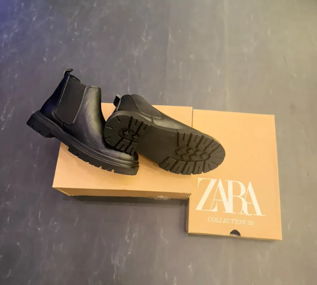 ZARA CHUNKY CHELSEA BOOTS (40, black)