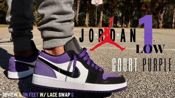 JORDAN ⁠RETRO 1 LOW ‘COURT PURPLE’ (40)